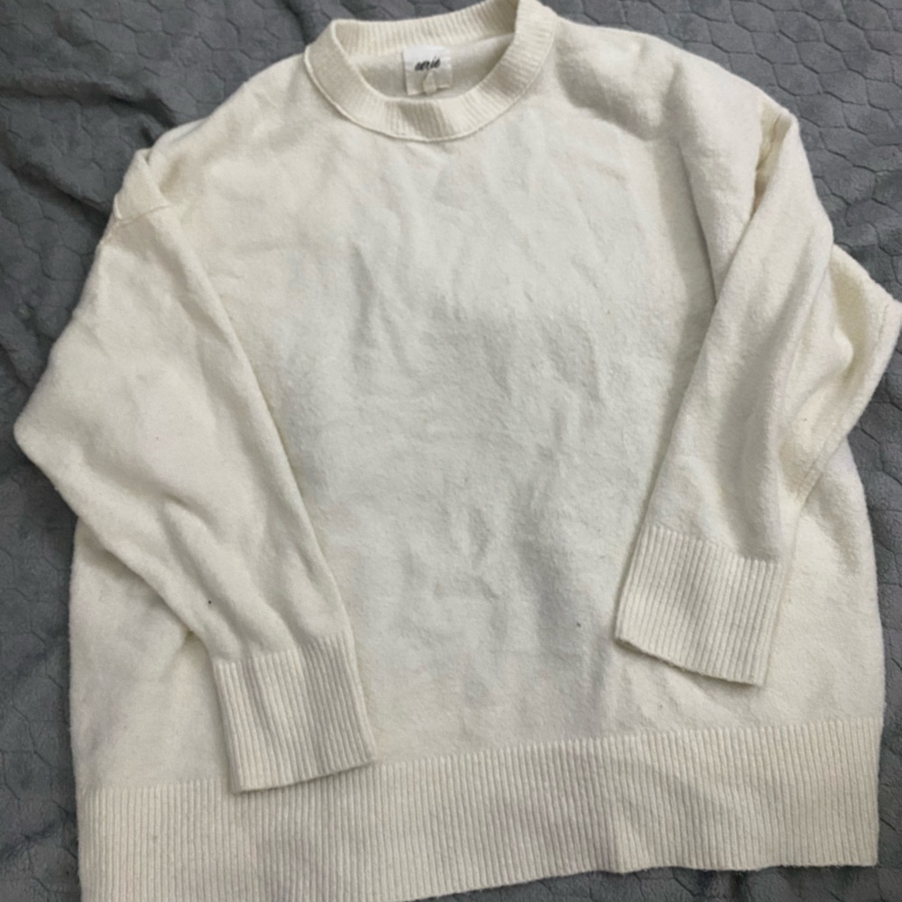 Aerie Women's Cream Knit Sweater